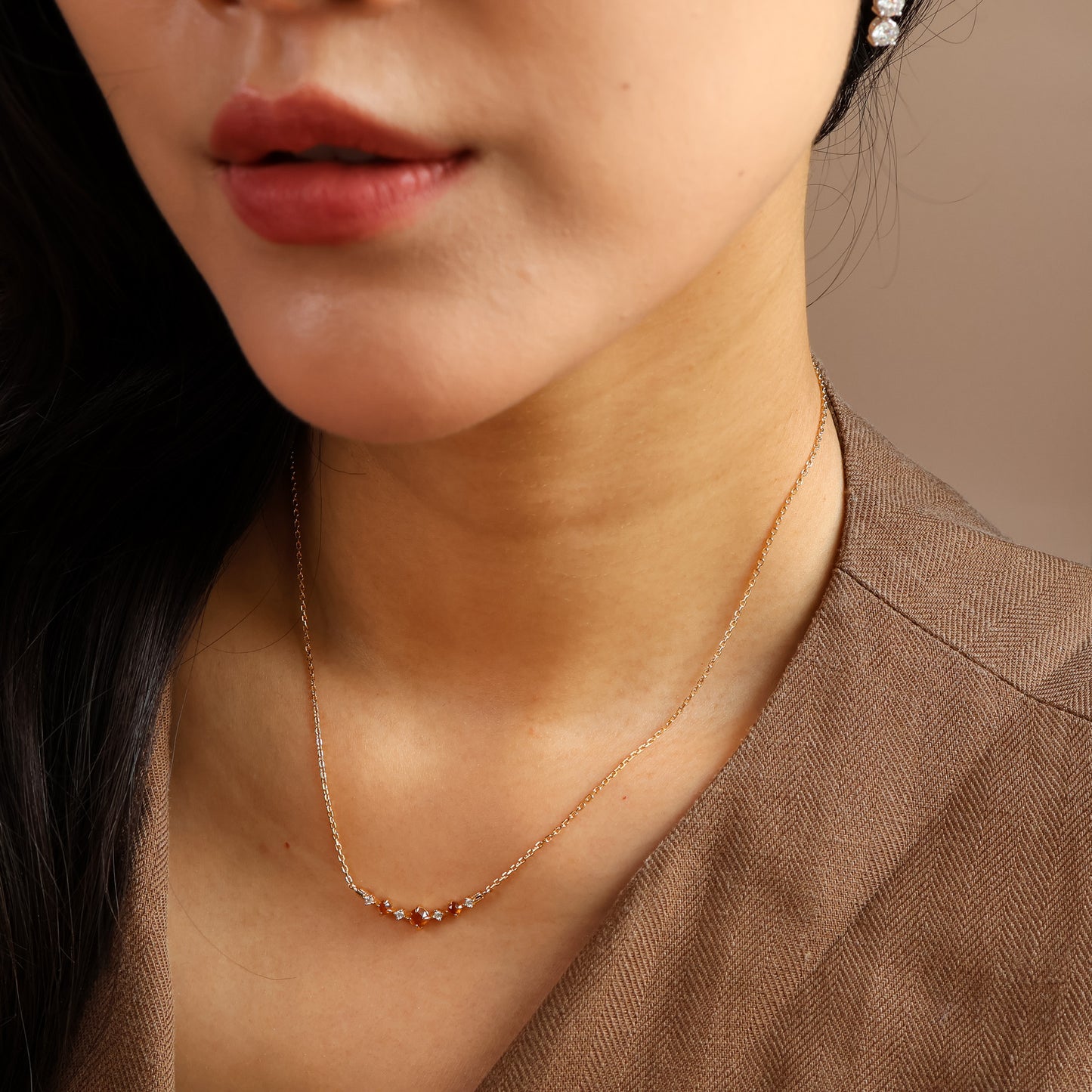 Gracie Natural Garnet Necklace 14K Gold Vermeil