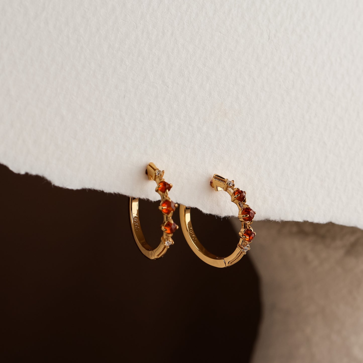 Gracie Natural Garnet Necklace 14K Gold Vermeil