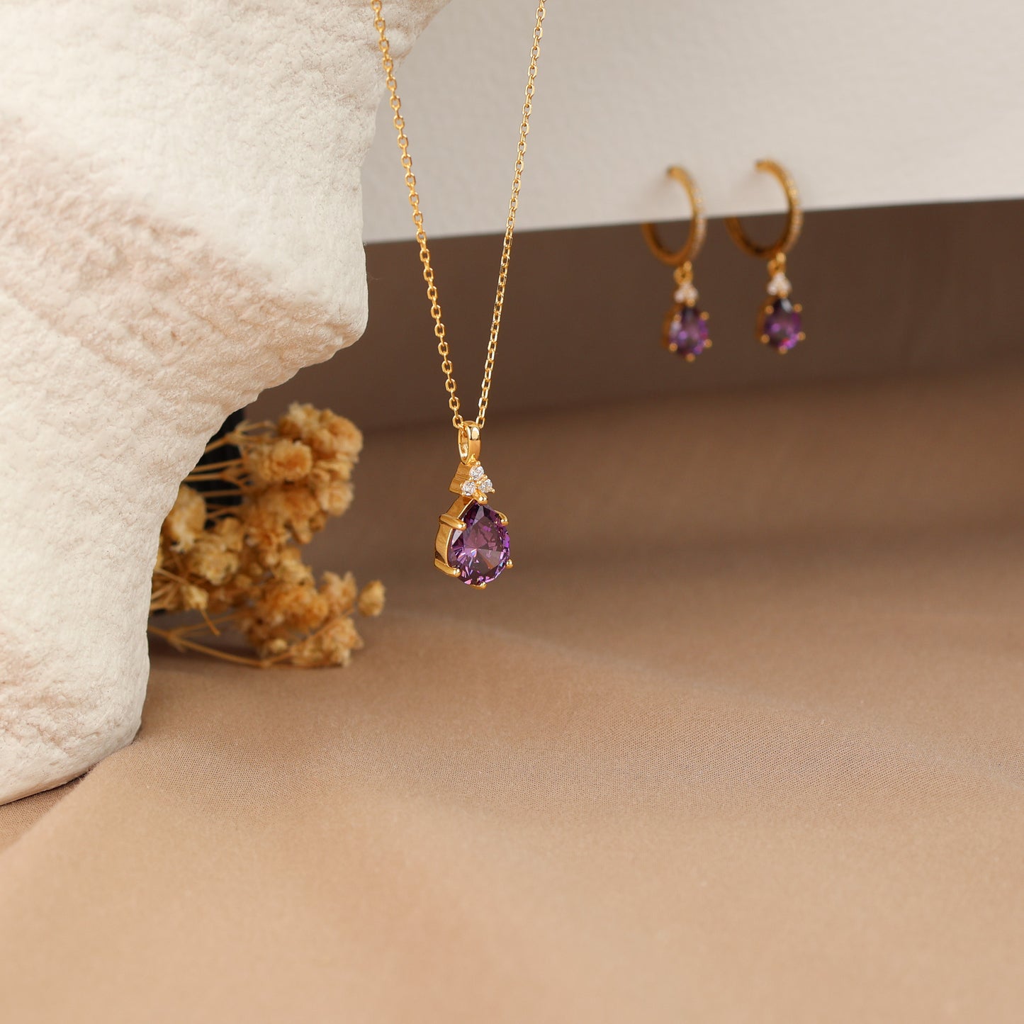 Layla Amethyst Necklace 14K Gold Vermeil