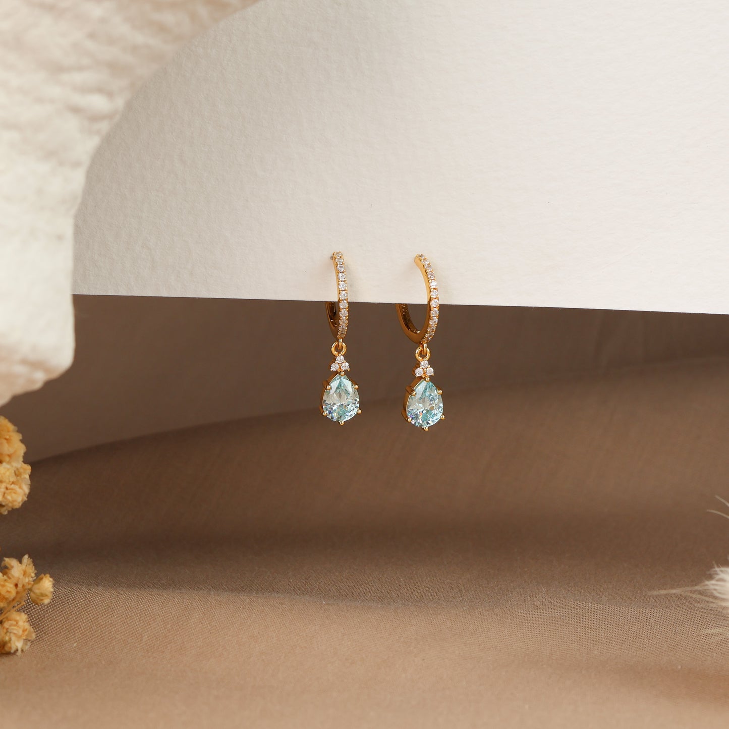 Layla Aquamarine Necklace 14K Gold Vermeil