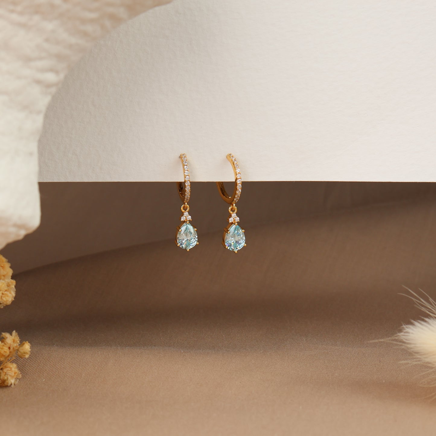 Layla Aquamarine Necklace 14K Gold Vermeil